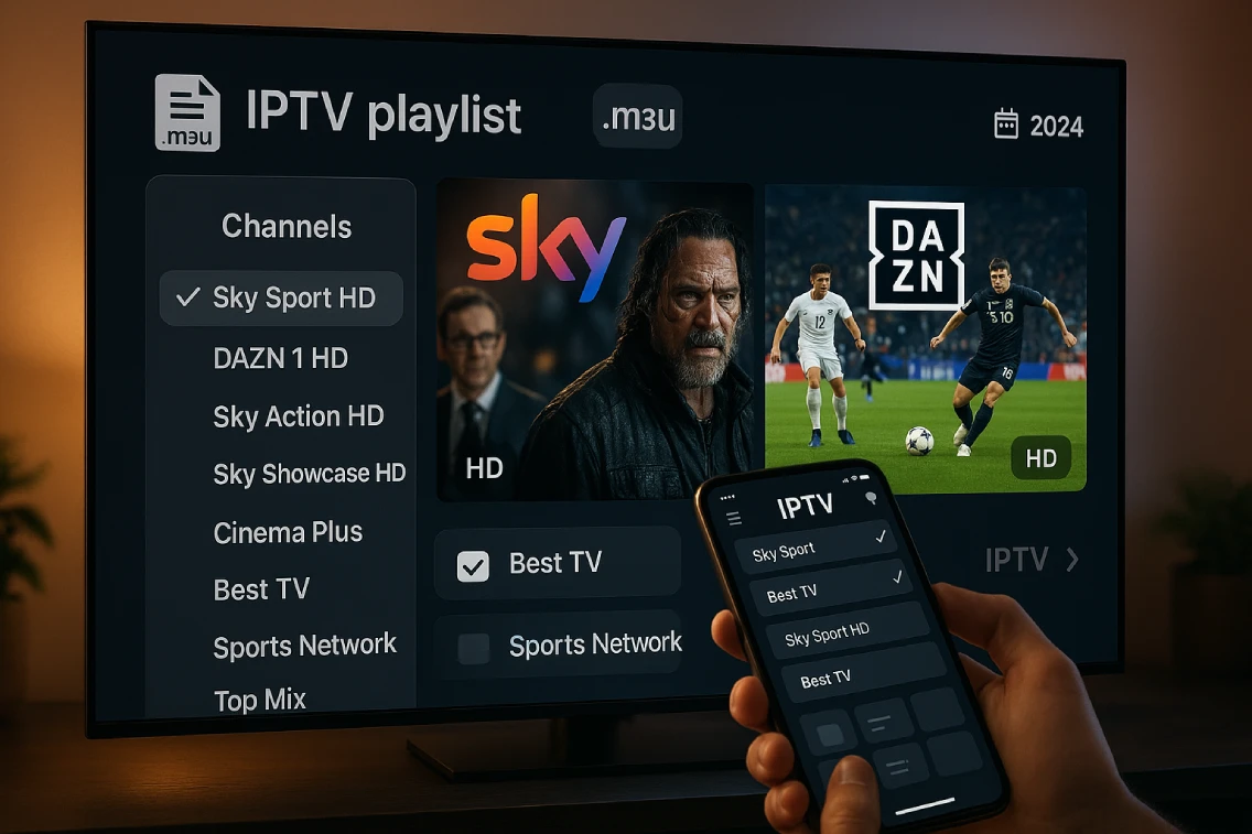 liste iptv m3u sky dazn 2024
