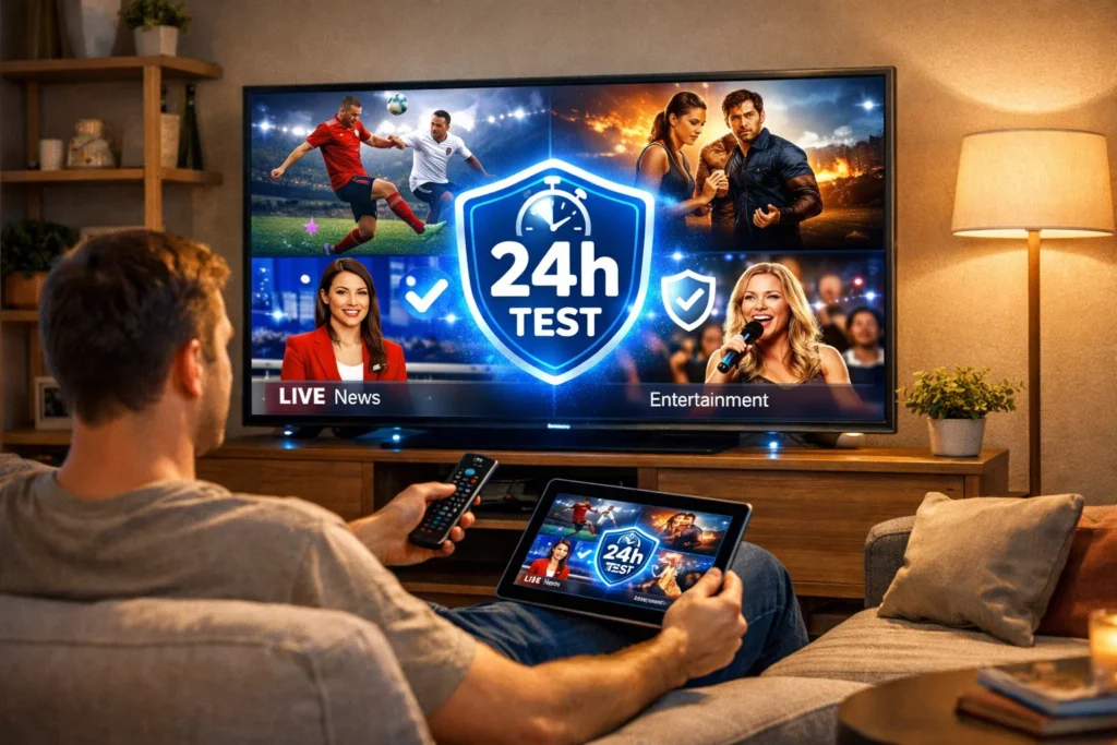 iptv 24 stunden testen